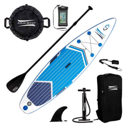 Aqua Spirit 10 Foot Inflatable SUP Stand Up Paddle Board Kit with Pump & Paddle (6820223910071)